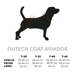 Outech Abrigo Estilo Aviador Rosa y Azul para perros