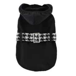 Outech Abrigo Negro con Cinturon para perros