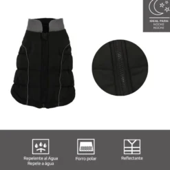 Outech Abrigo Reflectante Negro para perros