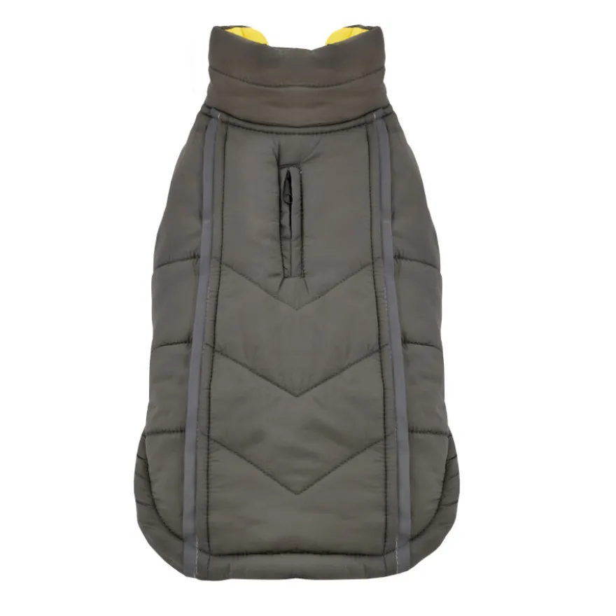 Outech Abrigo Reversible Gris y Amarillo para perros