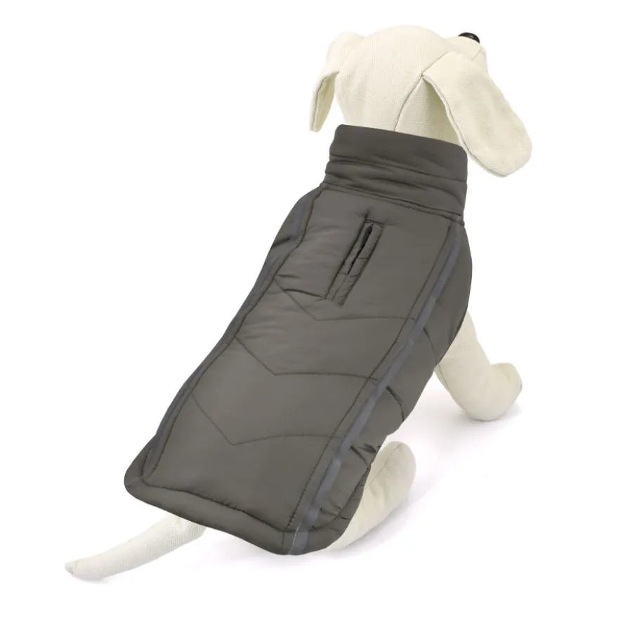 Outech Abrigo Reversible Gris y Amarillo para perros