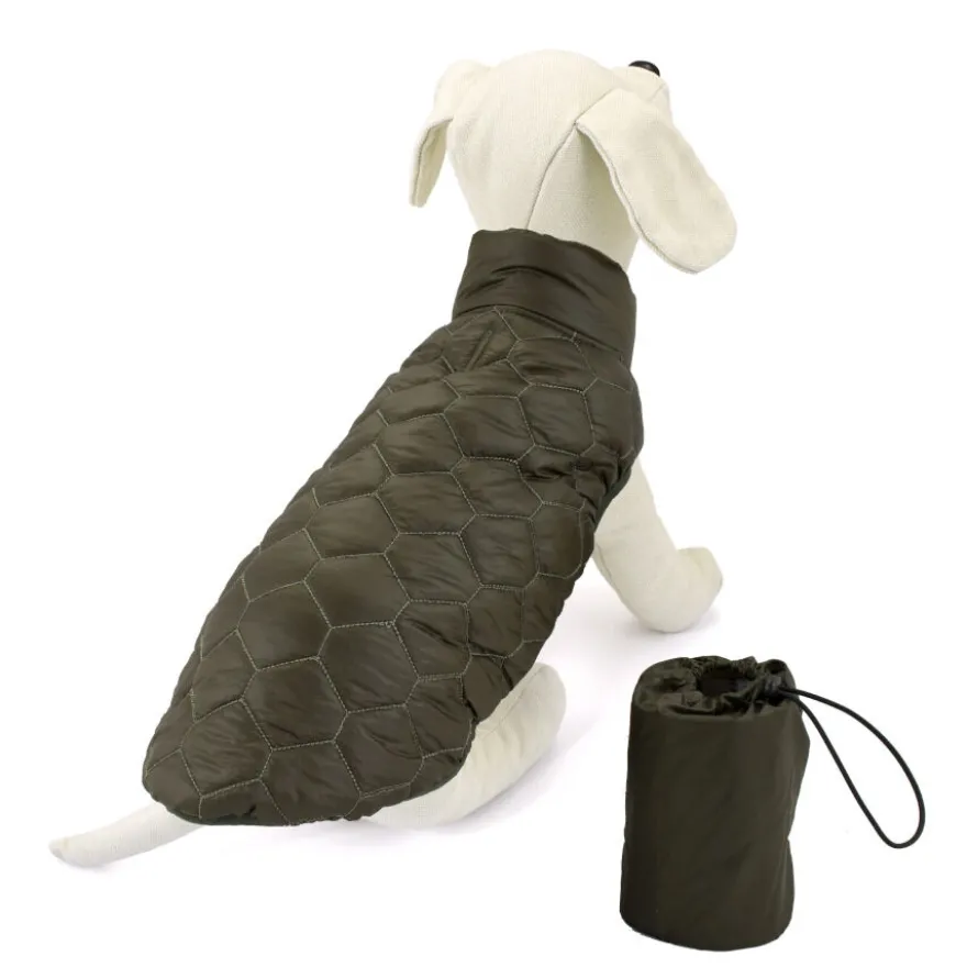 Outech Abrigo Verde de Plumas para perros