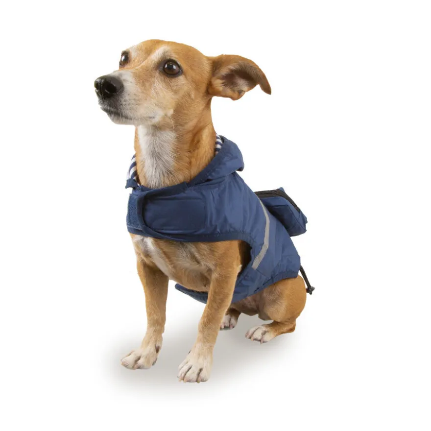 Outech Impermeable con Bolsillo Azul Marino para perros