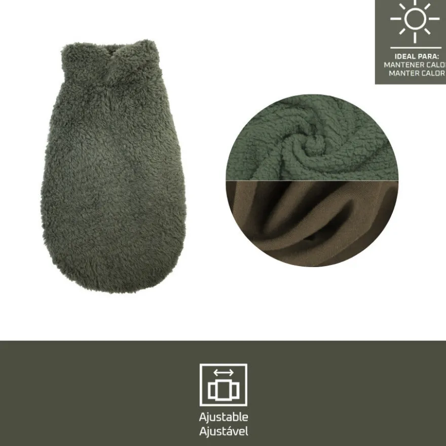 Outech Sudadera Borreguillo Caqui para perros