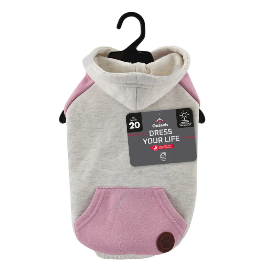 Outech Sudadera con Capucha Rosa para perros