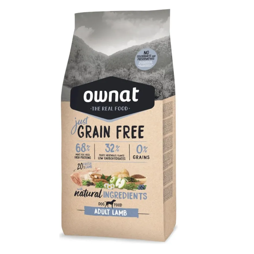 Ownat Adult Just Grain Free Cordero pienso para perros