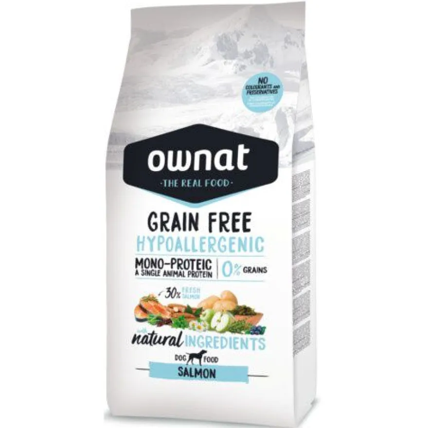 Ownat Grain Free Hypoallergenic Salmón pienso para perros