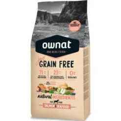 Ownat Just Grain Free Salmón y Mariscos pienso para perros