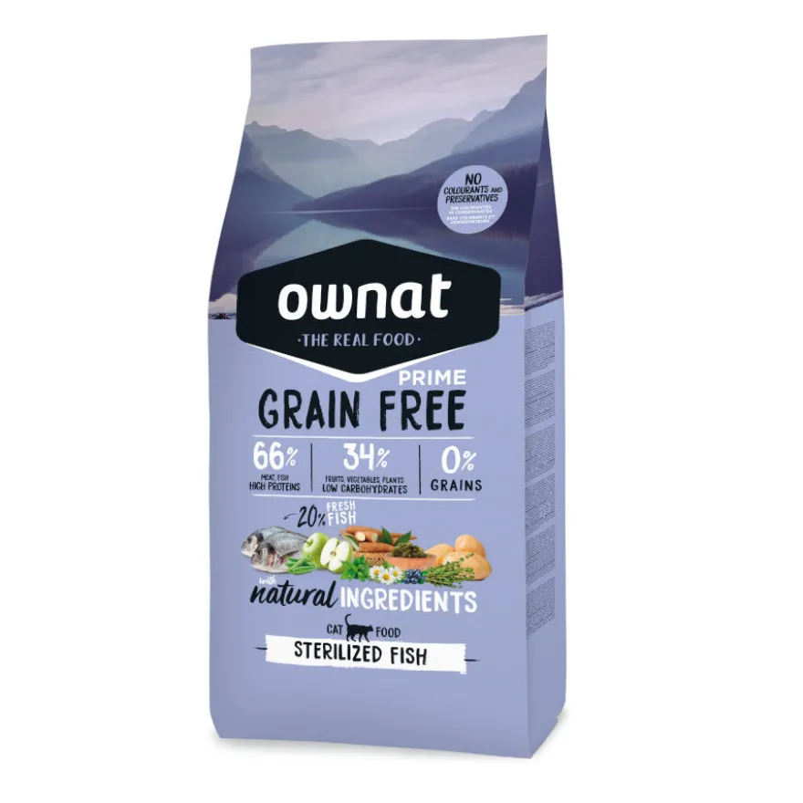 Ownat Prime Grain Free Esterilizado Pescado pienso para gatos