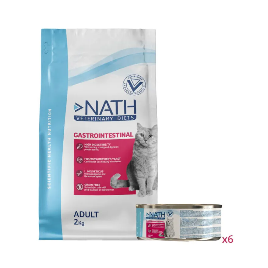 Pack Nath Gastrointestinal - pienso y comida húmeda para gato