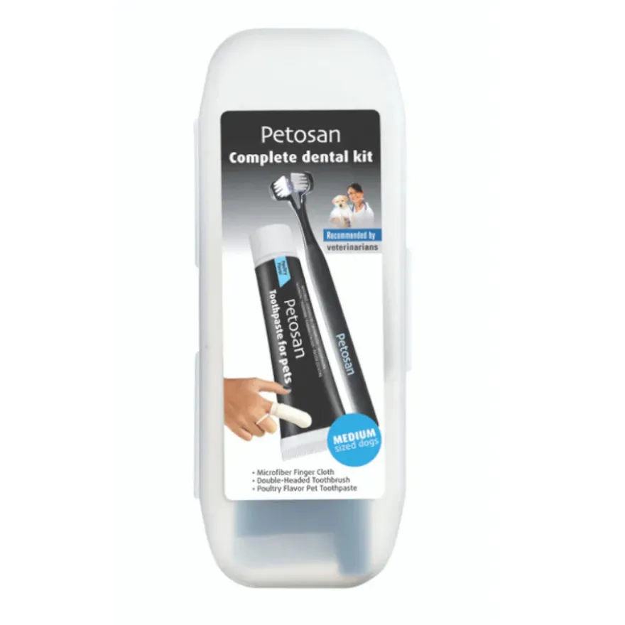 Petosan Kit de Limpieza Dental para perros medianos