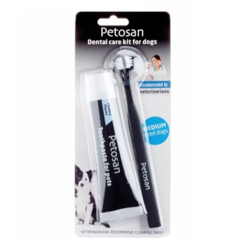 Petosan Kit de Limpieza Dental para perros medianos