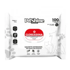 PetShine Toallitas Húmedas con Clorhexidina para perros y gatos– Pack Económico