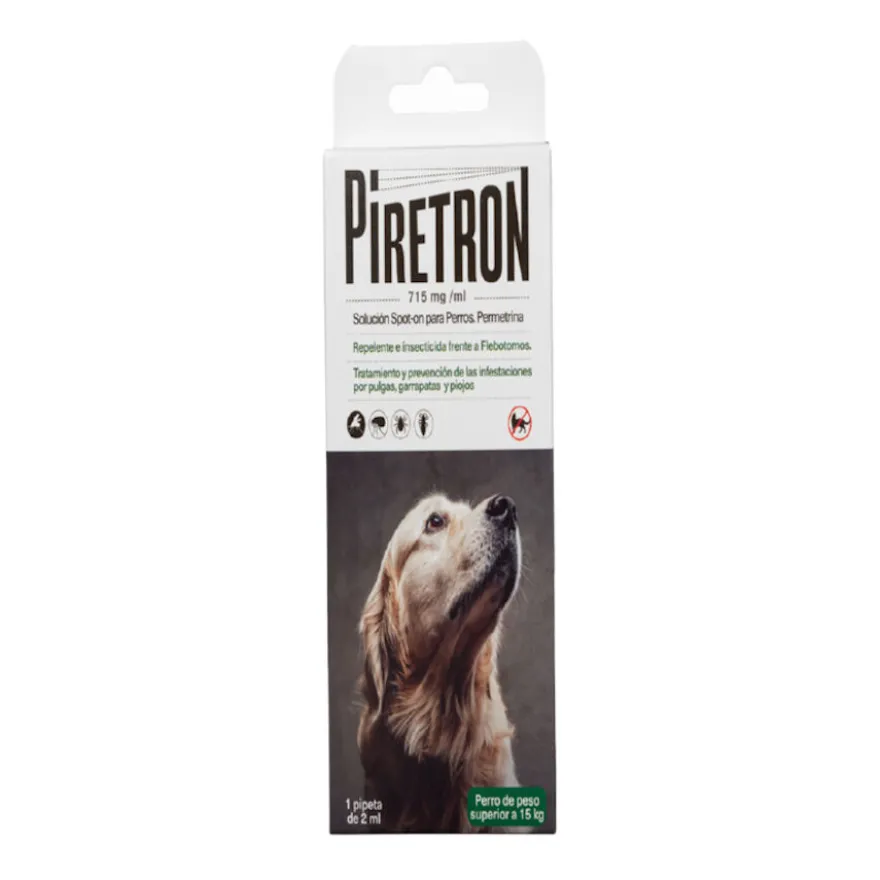 Piretron Spot On 2 ml Pipeta Antiparasitaria para perros
