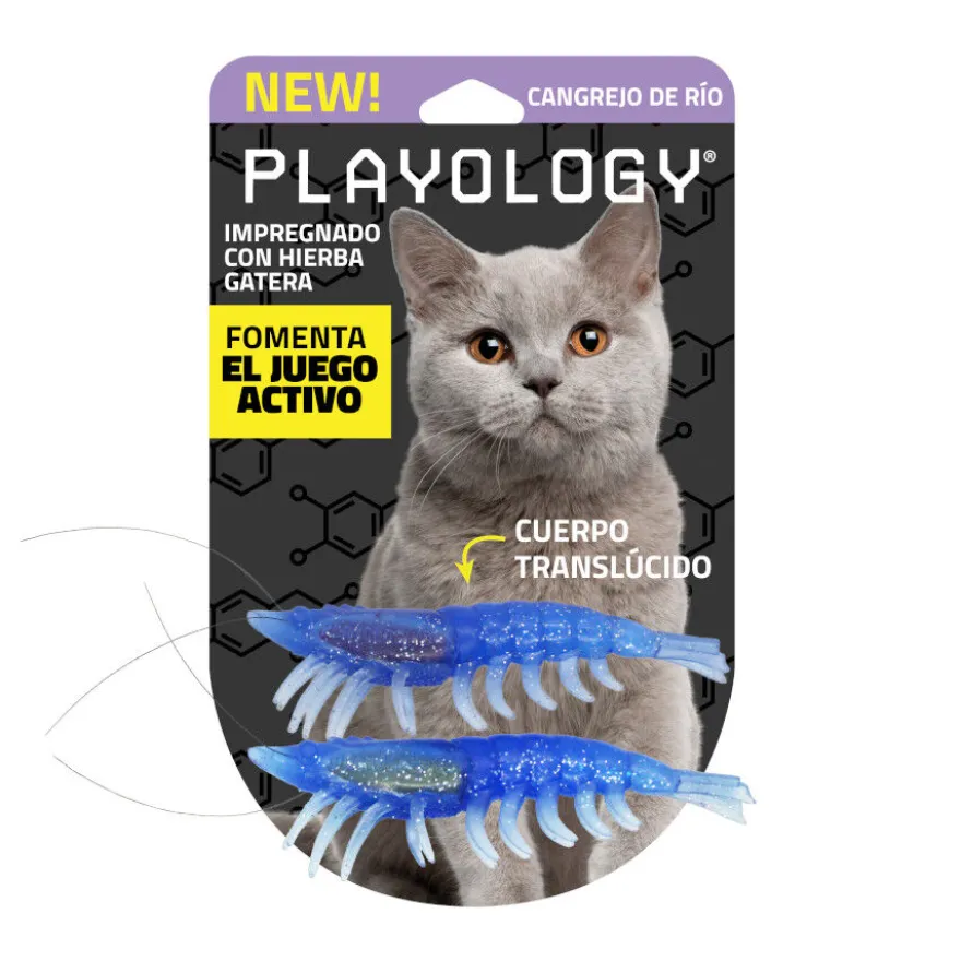 Playology Pack de Lagartos de Goma Realistas para gatos
