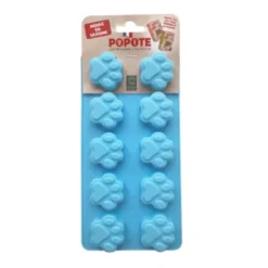 POPOTE Comedero Patitas Silicona Azul para perros y gatos