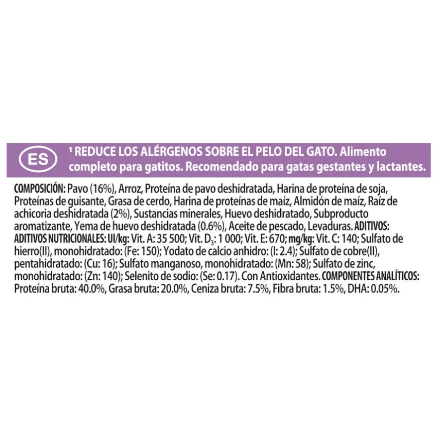 Pro Plan LiveClear Kitten menos de 1 año Pavo pienso para gatos