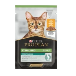 Pro Plan Sterilised Maintenance sobre con Pollo en salsa para gatos