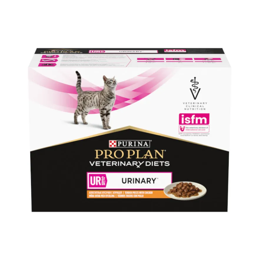 Pro Plan Veterinary Diets St/Ox Urinary Pollo en Salsa sobre para gatos – Multipack