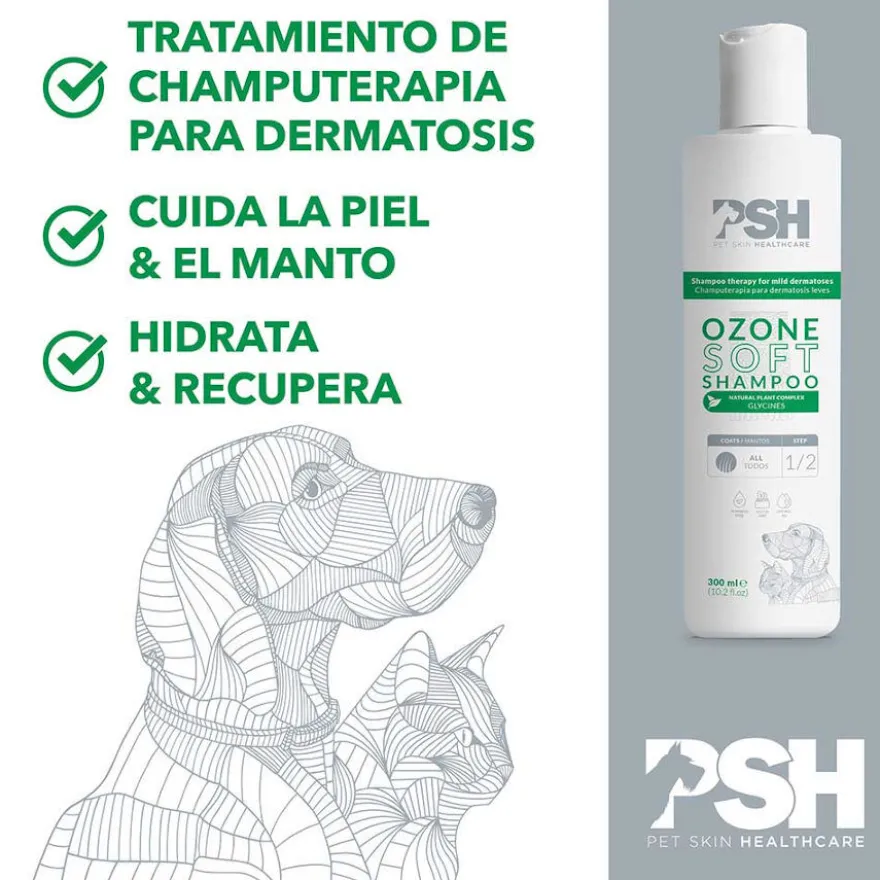PSH Ozone Soft Champú para perros y gatos