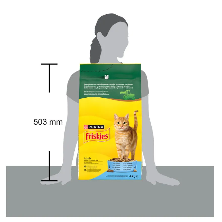 Purina Friskies Adult Pienso para gatos con salmón y verduras