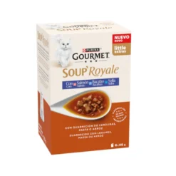 Purina Gourmet Soup Royale Sopa con Salmón, Bacalao y Solla para gatos