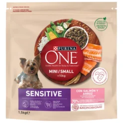 Purina One Adult Mini Bifensis Sensitive Salmón y Arroz pienso para perros