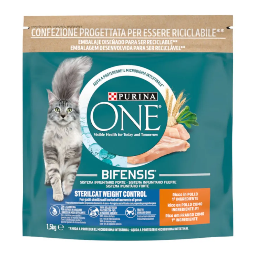 Purina One Bifensis Esterilizado Control de Peso Pollo pienso para gatos