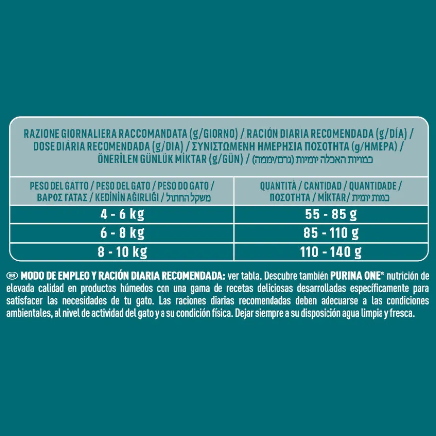 Purina One Bifensis Esterilizado Control de Peso Pollo pienso para gatos