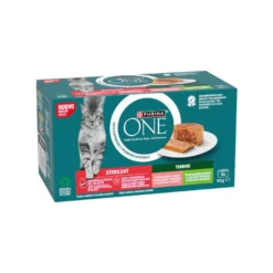 Purina ONE Esterilizado Salmón y Pavo latas para gatos