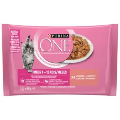 Purina One Junior Salmón sobre en salsa para gatos