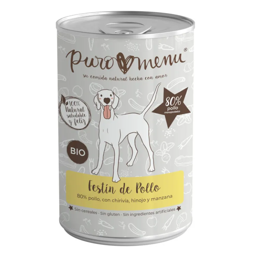 Puro Menu Bio Festín de Pollo lata para perros