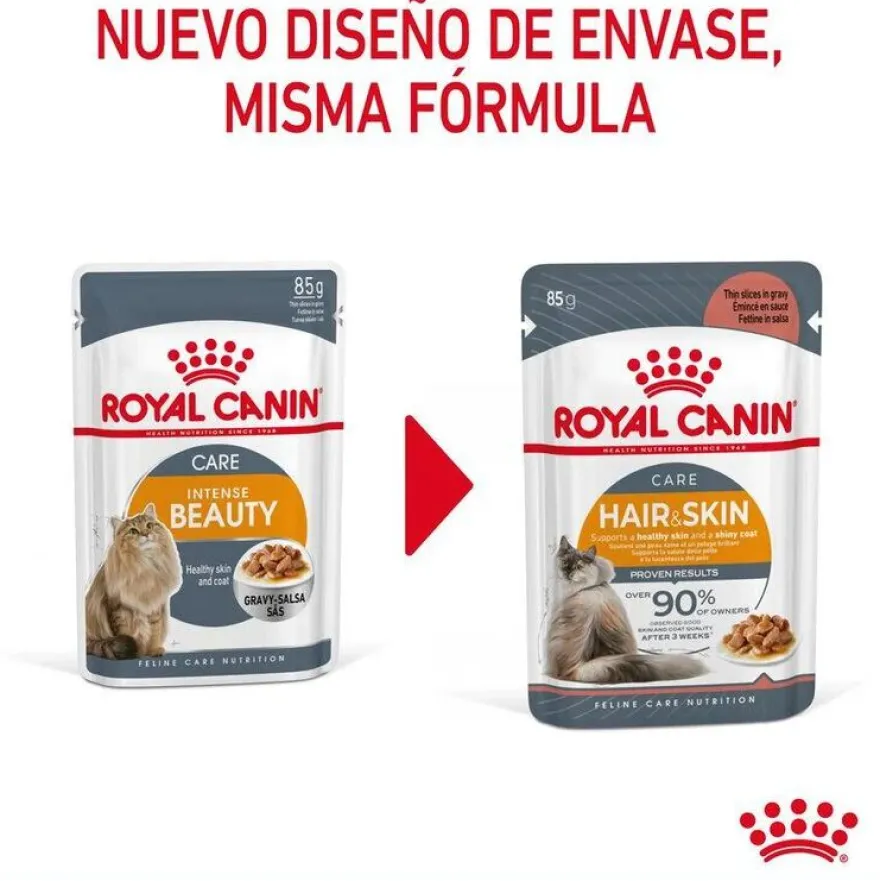 Royal Canin Hair and Skin sobre en salsa para gatos