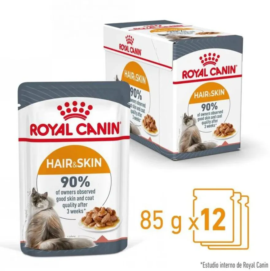 Royal Canin Hair and Skin sobre en salsa para gatos