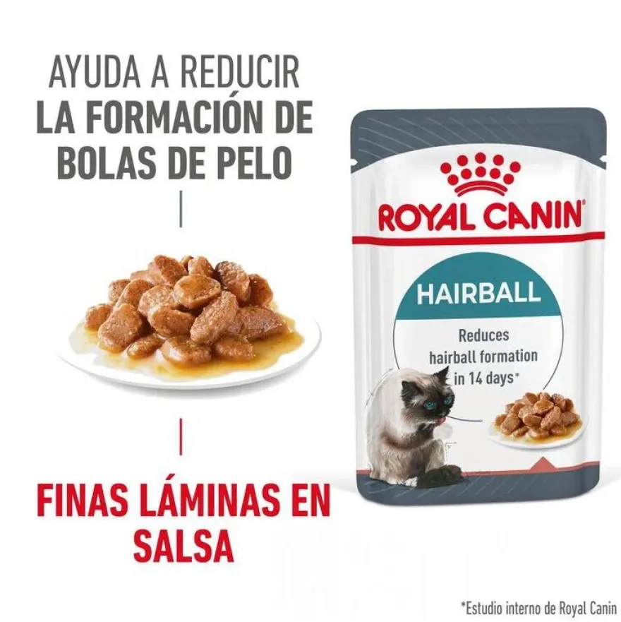 Royal Canin Hairball sobre en salsa para gatos