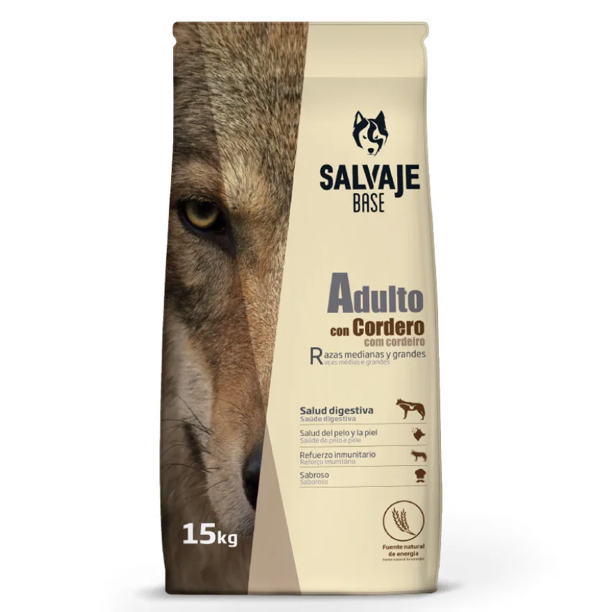 Salvaje Base Adultos Cordero pienso para perros