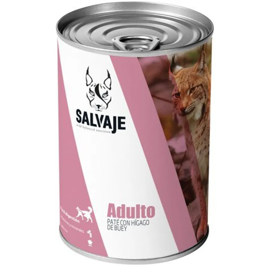 Salvaje Original Adulto Hígado de Buey en Paté lata para gatos