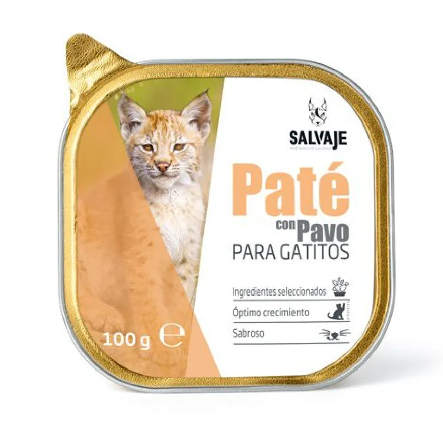 Salvaje Original Pavo en Paté Tarrina para gatitos