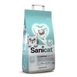 Sanicat Clumping White Arena Blanca Aglomerante sin perfume para gatos