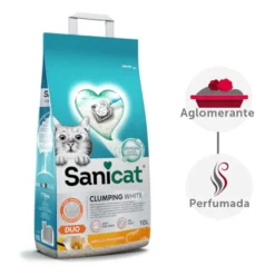 Sanicat Clumping White Duo Arena Aglomerante para gatos