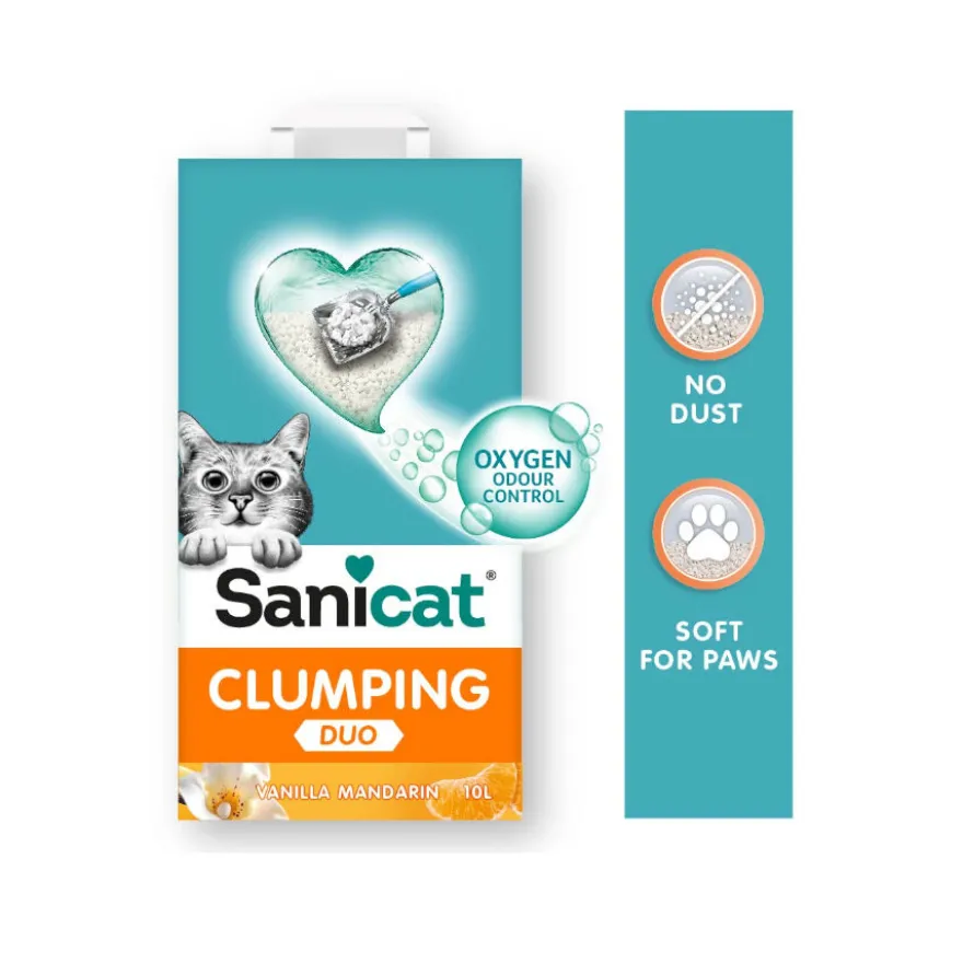 Sanicat Clumping White Duo Arena Aglomerante para gatos
