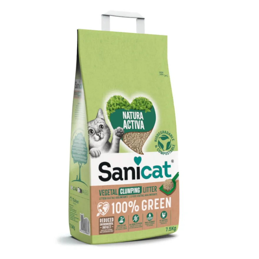 Sanicat Natura Activa 100% Green Arena Vegetal para gatos
