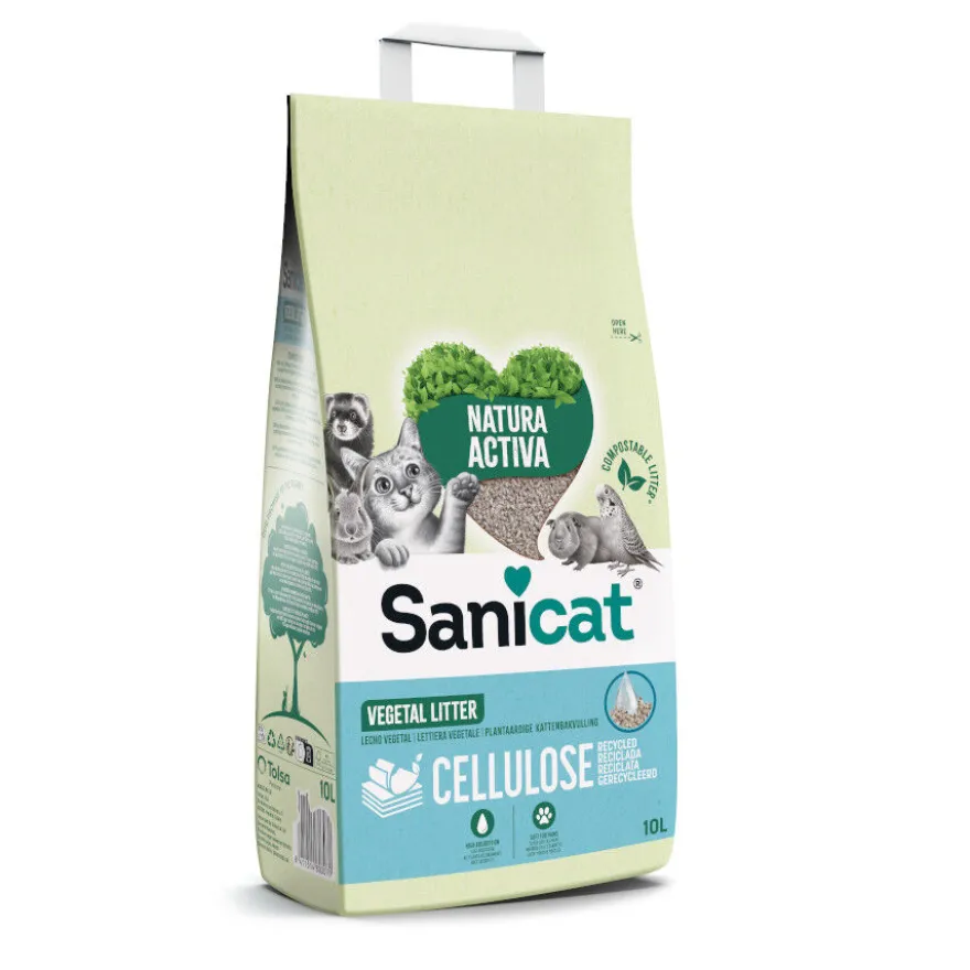 Sanicat Recycled Cellulose Lecho Natural para gatos