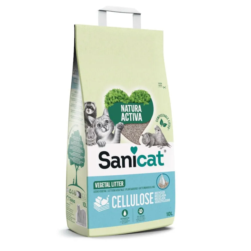 Sanicat Recycled Cellulose Lecho Natural para gatos