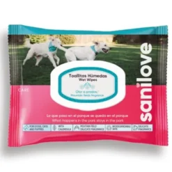 Sanilove Toallitas Húmedas Aroma Prado para perros y gatos