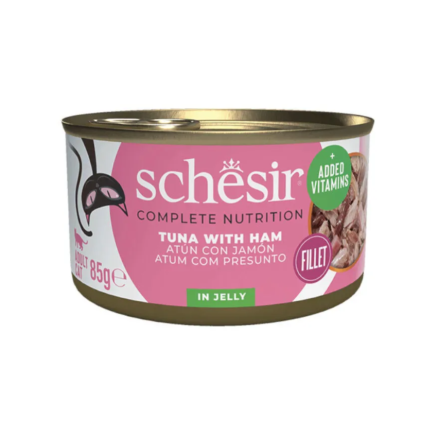 Schesir Adult Atún con Jamón lata para gatos