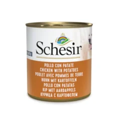 Schesir Adult pollo con patatas lata para perros