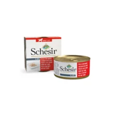 Schesir Adult pollo y buey en gelatina lata para perros