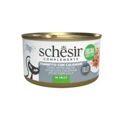 Schesir Atún con Calamares en Gelatina lata para gatos