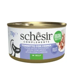 Schesir Atún con Mero en Gelatina lata para gatos